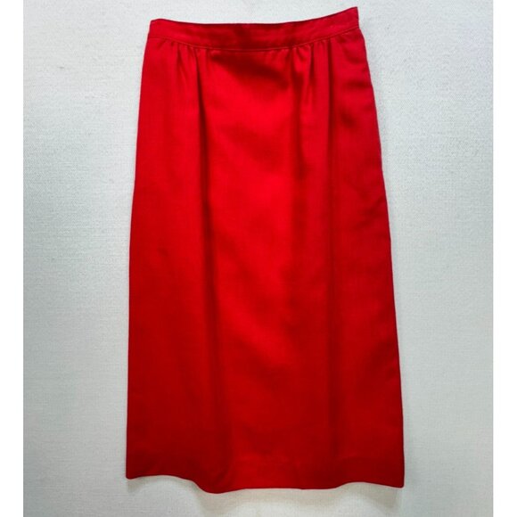 Vintage Park Square Womens Blazer & Pencil Skirt Set Size 6 Red Formal - Picture 10 of 15